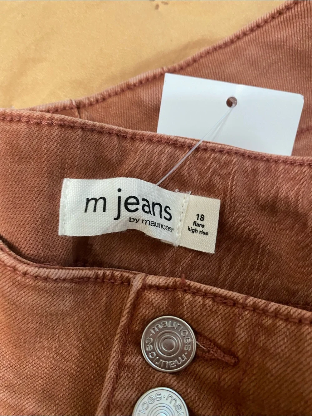 Women's Rust Brown Jeans - Classic high rise flare Fit